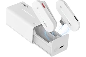 SYNCO Microphone Cravate sans Fil 【Type-C】, P1T Mic Lavalier 2.4GHz avec Boîtier de Charge Plug&Play, 1*TX & 1*RX pour Smartphone Tablet, Youtube, Interview, Microphone-Cravate-sans-Fil-Smartphone