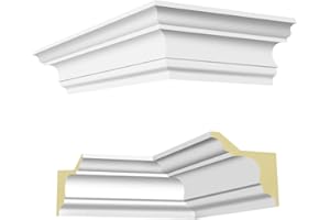 HEXIM LED Innenecke Außenecke aus PU - Indirekte Beleuchtung mit modernen Deckenleisten, lichtundurchlässig, leicht und schlagzäh - (NK-LED-14 65x65mm)