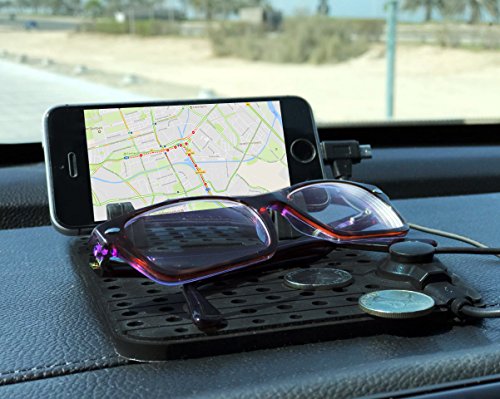qtpi KFZ Halterung für Smartphone Rutschfest ohne kleben inklusive Ladestation (USB)