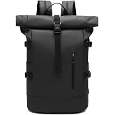 GYakeog Waterproof Rolling Backpack Laptop 15 Inches Anti-theft Men's Casual Travel Cycling School Sport-Black