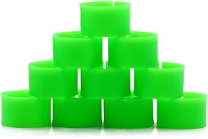 Farm & Ranch Lot de 100 anneaux vierges pour pattes d'oiseaux et pigeons 8 mm (vert)