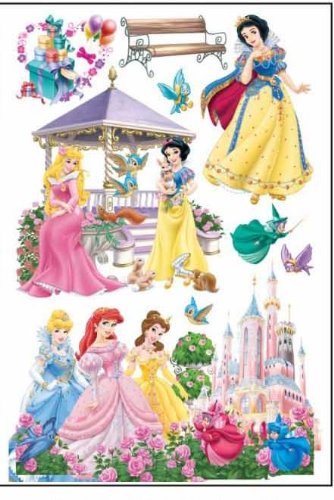 Prinzessin 3d Effekt Wandsticker Prinzessin Disney Wanddekoration Kinder Wandbild Aufkleber - 2