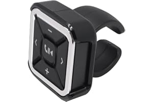 POFET Pilot na kierownicę Pilot zdalnego sterowania Bluetooth 5.0 Akumulator Zestaw głośnomówiący Obsługa połączeń Wodoodporny do motocykla samochodowego