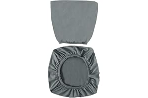 VOSAREA Office Chair Covers Stretch Computer Desk Chair Slipcovers Protector Removable Washable Chair Seat Cushion Protectors (Deep Grey)