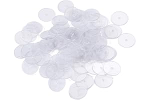 FOMIYES 80Pz Dischi In Plastica Per Orecchini, Stabilizzare Gli Orecchini, Dischi di Plastica Nessun Perforazione per Estrazione Disc Orera Supporti Cuscinetti di Comfort Chiari per Le Spalle