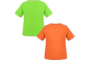 TIZAX 2 Pieces Boys Swim Tops Kids Short Sleeve Rash Vest Quick Dry Swimwear Children UPF 50+ Rash Guard Shirts Age 5-12