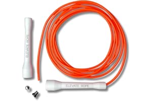 Elevate Rope Skipping MAX (SUNSET) skakanka z wytrzymałego PCW z nylonowym rdzeniem, grubość 5 mm, maks. 3 metry, mocne uchwyty, 1 x biała, 1 x pomarańczowa