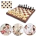 Produktbild MUSCCCM Schachspiel Einklappbar Schachbrett Pädagogische Speil mit Magnetischem für Kinder Geburtstag