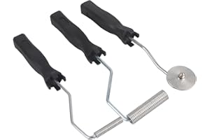 ‎AKOZON Entlüftungsrolle, Entlüftungsroller Gfk, Glasfaser-Rollenset 3-teiliges Set aus Aluminiumlegierung, Glasfaser-Blasenkelle, Laminierwalzen-Set für FRP-Form