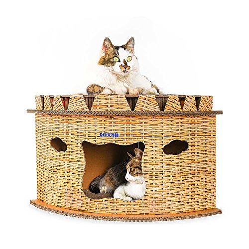 Preisvergleich Produktbild Katzenhaus, Haustier Katze Scrkatzenhaus, Haustier Katze Scratch Plate, Eco-Friendly, Recyclebar Katze Schleifen Paw Spielzeug Katze Baumatch Plate, Eco-Friendly, Recyclebar Katze Schleifen Paw Spielzeug Katze Baum