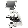 BioBlue Compound Microscope 7in LCD Screen and SMP 4/10/S40 Objectives with Mechanical Stage and 1W LED Cordless Illumination Globe Scientific | Euromex