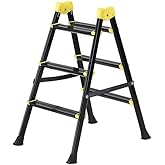 Master 3+3 Superstep Metal Merdiven &Ccedil;ift &Ccedil;ıkışlı 150kg Taşıma Kapasitesi 3 Basamak
