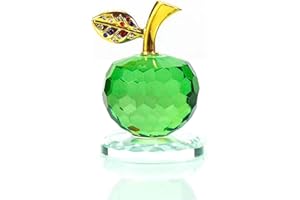 LOTOWELZON Presse-Papier en Cristal K9 fait à la Main Pour décoration d'intérieur, Cadeau idéal Pour Mariage, Anniversaire, Noël (vert Avec Support de Base transparent) 50 mm