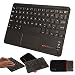 Produktbild TECHGEAR® [Active Strike Pro Series] Slim Bluetooth Wireless UK QWERTY Tastatur mit Maus Touchpad für Lenovo Yoga Tablets schwarz schwarz Active Strike Pro
