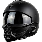 Scorpion EXO COMBAT 2 Mod&uuml;ler Motosiklet Kaskı Mat Siyah