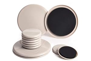 Ezprotekt - Juego de 12 Deslizadores para Mover Muebles Pesados Reutilizables Patines para desplazar Muebles Deslizadores para Alfombra Protectores para Patas de Muebles (3,5 Pulgadas, 7 Pulgadas)