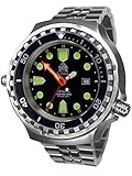52mm Automatik Taucheruhr - 24h Anzeige- Saphir Glas - Edelstahlband T0309M