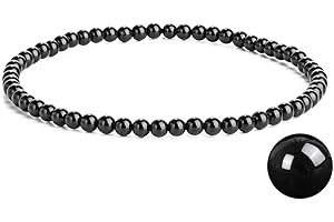 EUMENIDES Tiger's Eye，Tourmaline Color， Agate Stone Anklet，4/6MM，9.45 Inch，GRADE A，Gemstone Foot Anklet，Bohemian，Release Anxiety, Bring Good Luck,