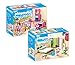 Produktbild PLAYMOBIL Modernes Wohnhaus Möbelset: 9270 Fröhliches Kinderzimmer + 9271 Schlafzimmer