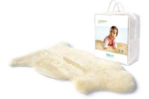BOWRON (WOOL CO) The Wool Company Baby Lambskin Comforter - Extremely Soft and Luxurious Sheepskin in Oaten Colour