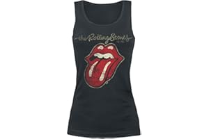 The Rolling Stones Plastered Tongue Frauen Top schwarz Band-Merch, Bands