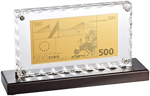 St. Leonhard Vergoldete Banknoten-Replik 500 Euro mit Aufsteller - 2