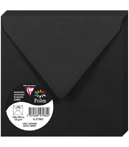 Lot De 50 Enveloppes Carrées Luxe 15,5x15,5 Cm Blanc Naturel - Doublure Papier Doré, Collage Humide