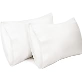 Lirex 2 Packs Pillow Covers, 100% Cotton Breathable Pillow Covers (50 x 70 cm, White)