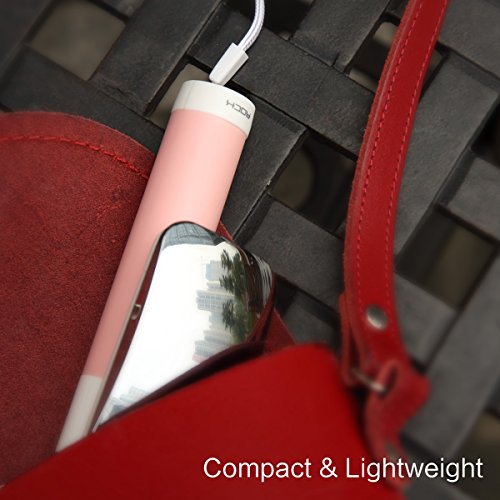 ROCK Mini iPhone 7 Selfie Stick with iPhone Lightning Wire Control & Mirror[5.5in to 24in]for iPhone 7/7 Plus and Other iPhone with Lightning Connector (Pink)