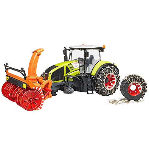 Bruder 03017 TOYS Claas Axion 950 mit Schneeketten und Schneefräse, grün - 6