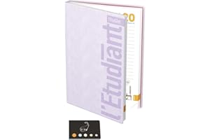 BLUMIE SHOP Lot Agenda l'Etudiant 14x20 2025-2026 + Index Adhésif Blumie (Pastel Violet)