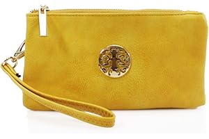 HIPSTER FASHION DESTINATION Women's Small Clutch, Cross Body, Shoulder Bag with Wristlet and Long Adjustable Shoulder Strap