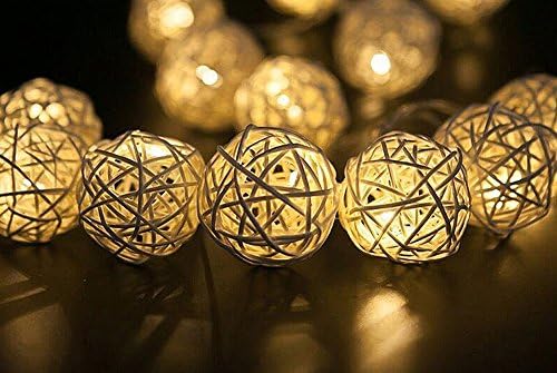 (Nijiadipai) 10LED Ball Battery Powered String Lights, for Christmas, Wedding, Party, Indoor &amp; Home Decor, Warm White