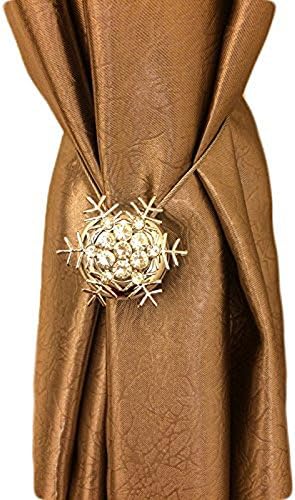 Magnetic Curtain Clips Tiebacks Europe Type Curtain Buckles Holdbacks / Pack of 2 Snowflake Tie Backs