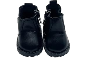 niannyyhouse Chaussures en cuir Longueur 5,5 cm Convient pour poupée en peluche 1/6 BJD 20,3 cm (Noir)