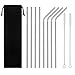 Produktbild Extra Lang, die von 26,7 cm Edelstahl Trinkhalme, wiederverwendbar Metall Trinkhalme (4 gerade + 4 gebogen + 2 Bürsten)
