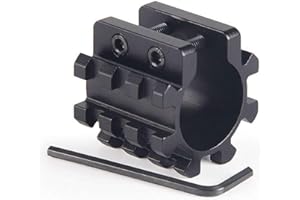 OAREA 5 Position 25mm Rail Tube Barrel Lampe De Poche Laser Grip Mount 12 Gauge Pistolet À Carabine Réglable Tri-Rail Weaver en Aluminium