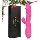 Louviva Alice 10 Modos Vibrador Silicona Impermeable Dual Estimulación para G-Punto (Rosa)