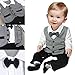 Etosell Newborn Infant Boys BowTie Jumpsuit Clothes Gentleman Pant Suit One-piece 0-18M (90/6-12Months)