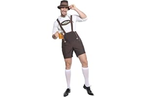 EraSpooky Costumi Costume Vestito Operato da Uomo Bavarese Tedesco Oktoberfest Cosplay Festa Outfit Divertente per Uomini Adulti
