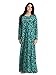 Clovia Women Printed Full Sleeves Nighty In Woollen - Green RS.1299.00