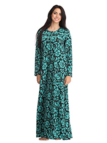 Clovia Women Printed Full Sleeves Nighty In Woollen - Green RS.1099 (56.00% Off) - Amazon