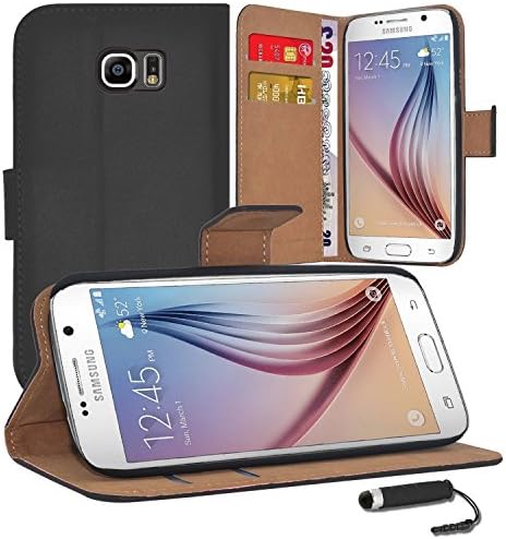 MobileConnect4U® Samsung Galaxy S7 Edge Real Leather Wallet/ Flip Case Cover .