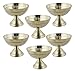 Produktbild Set von 6 - handgemachte indische puja messingöllampe - diya lampe miniatur-öllampen - 5,1 x 5,1 x 3,8 cm