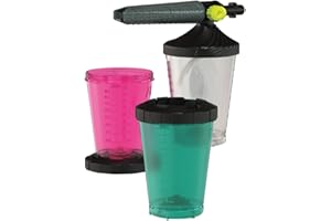 AVA OF NORWAY AVA Premium Foam Cannon Kit, Includes AVA Premium Foam Cannon P30-P80, 2x lids, 3x 1L Beakers In Clear, Magenta and Pine Green, Compatible with AVA & Karcher K2-K7 Pressure Washers