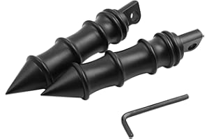 F FIERCE CYCLE 1 Pair 10mm Aluminum Aolly Motorcycle Rearsets Footpeg Bike Black