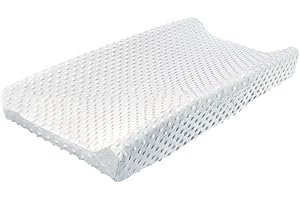 iEvolve Changing Pad Cover Ultra Soft Minky Dots Changing Table Cover Breathable Changing Table Sheet Diaper Changing Pad Cover for Baby Boys Girls (White)