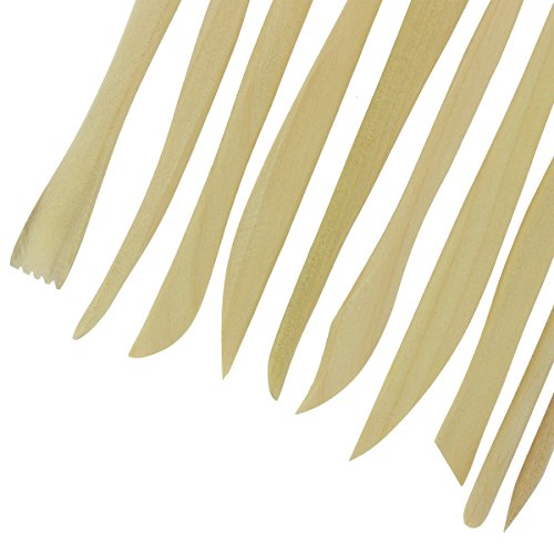 10er Set hochwertiger doppelseitigen Ton Werkzeuge Handwerk Bildhauerei Modellieren Töpfern von Curtzy TM - 3