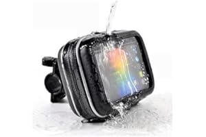 Digicharge Support Guidon de Moto avec Housse Résistant à l'eau pour Tomtom Go Classic 5'' Go Discover 5'' 5200 520 51 Via 53 52 135 M 125 Start 52 42 25 M XXL Go Professional GPS Sat Nav