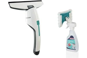 Leifheit Fenstersauger Nemo inkl. Spray Cleaner, Badsauger mit wasserdichtem Gehäuse ideal für die Dusche, Badreiniger verwendbar bis zu 45 min, handlicher und leichter Fensterreiniger, gegen Kalk